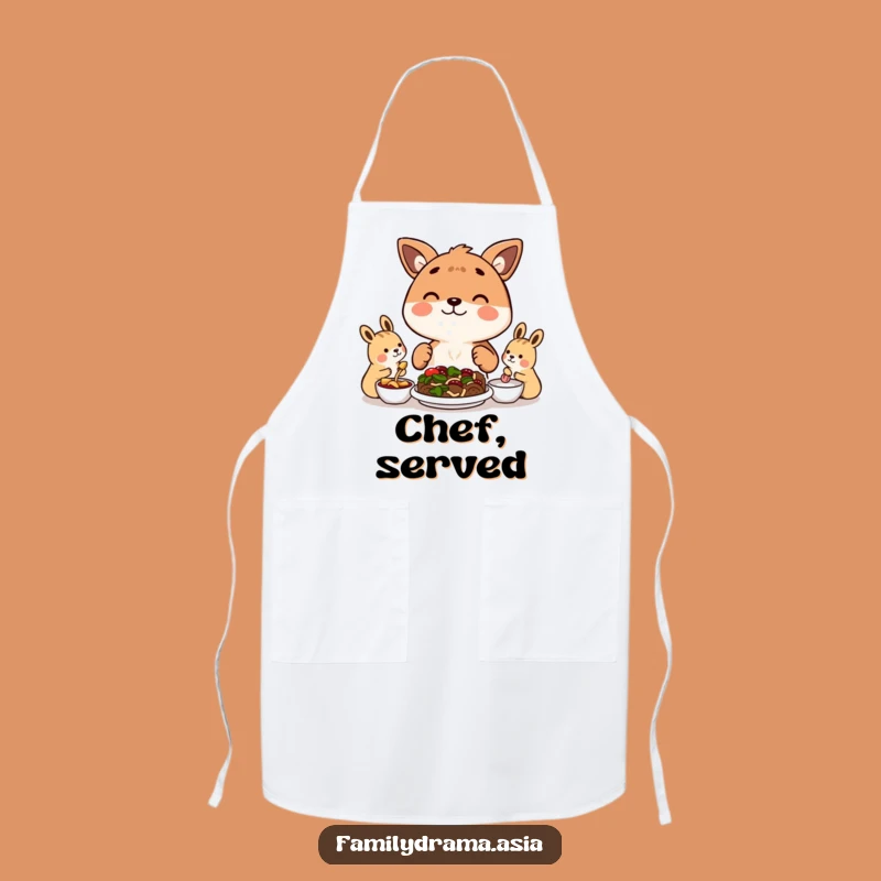 Funny Kitchen Apron: Happy Animal Meal Sharing Chef Gift