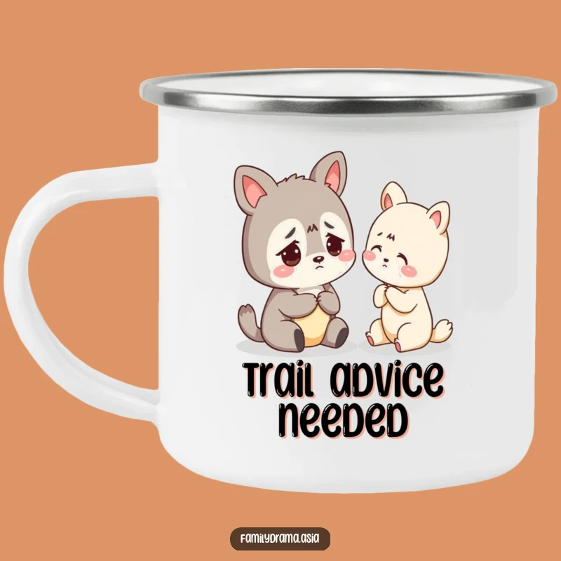 Funny Camping Mug: Worried Animal Gentle Advice Outdoor Gift