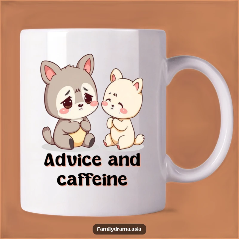 Funny Advice Mug: Worried Animal Gets Gentle Wisdom Gift