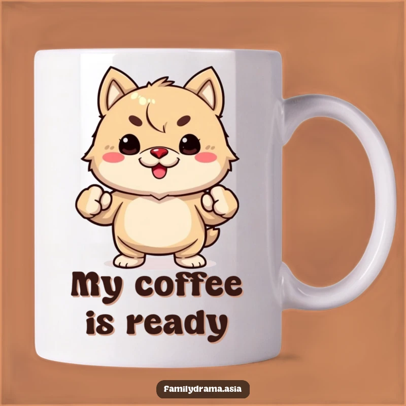 Funny Determined Fuzzy Animal Clenched Fists Mug, The Perfect Motivational Gift