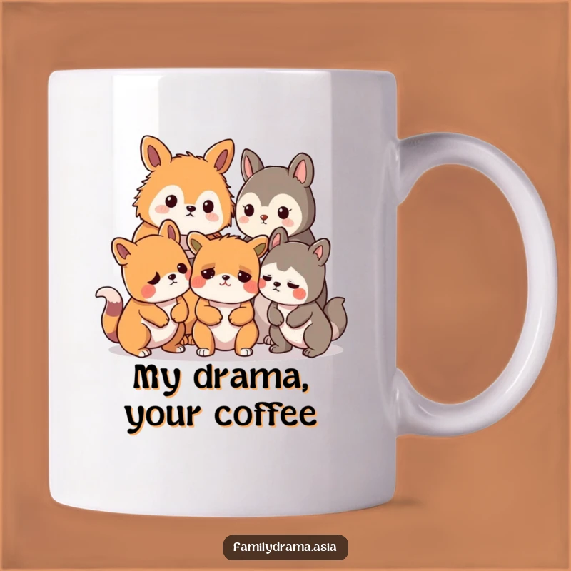 Funny Animal Group Mug: Concerned Critters Mild Disagreement Gift