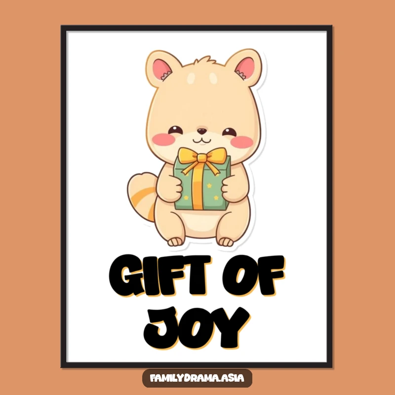 Funny Animal Gift Exchange Digital Art: Endearing Wall Decor Download Gift