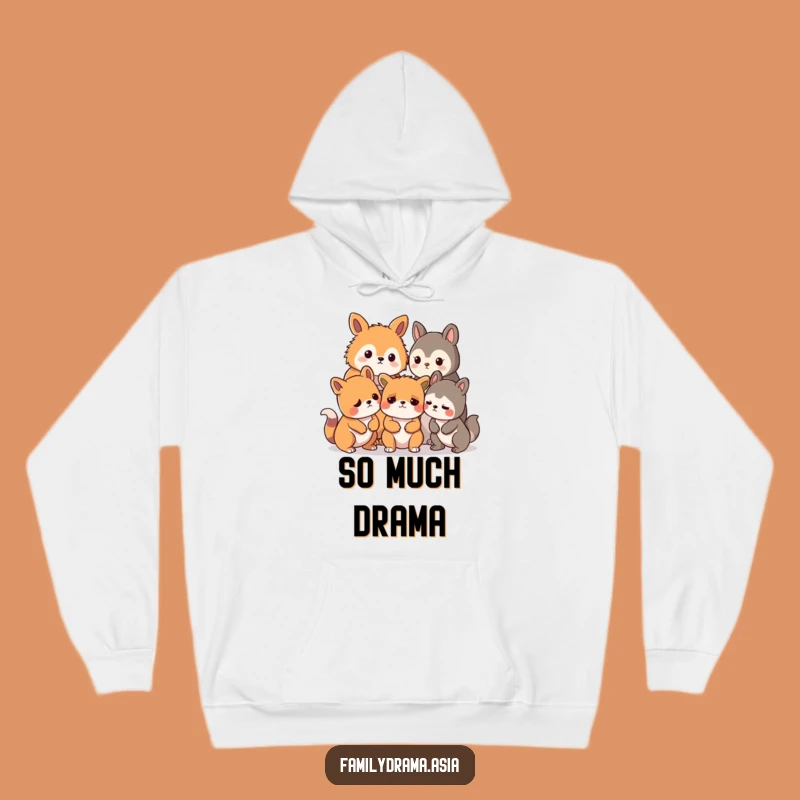 Cozy Funny Hoodie: Animal Concern Over Mild Disagreement Apparel