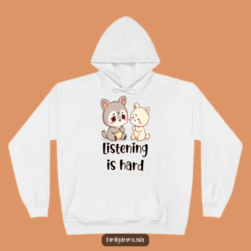 Cozy Funny Hoodie: Worried Animal Gets Advice Comfort Gift