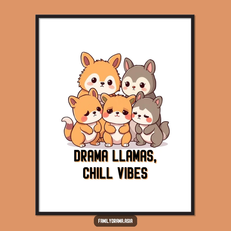 Funny Free Printable Wall Art: Concerned Animals Mild Disagreement Downloadable Home Decor