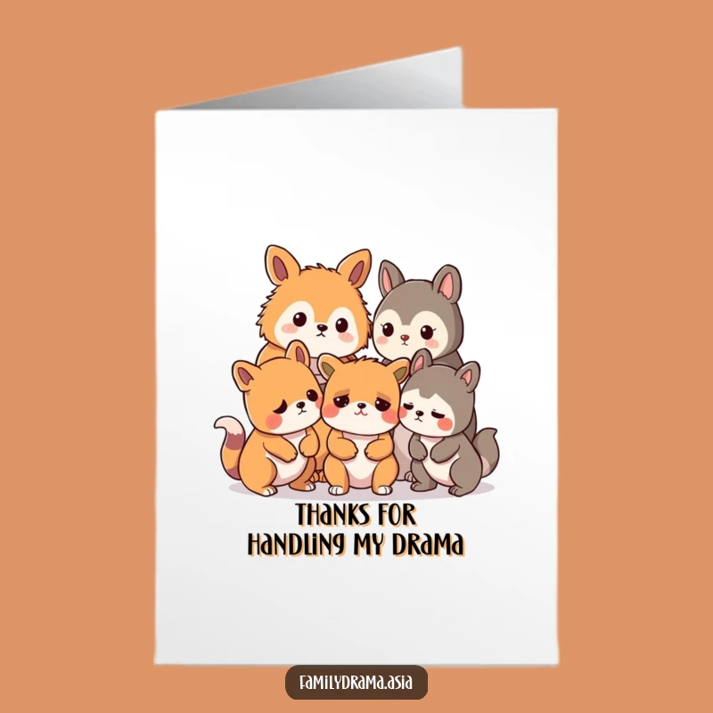 Funny Free Printable Thank You Card: Concerned Animals Mild Disagreement Downloadable Gift