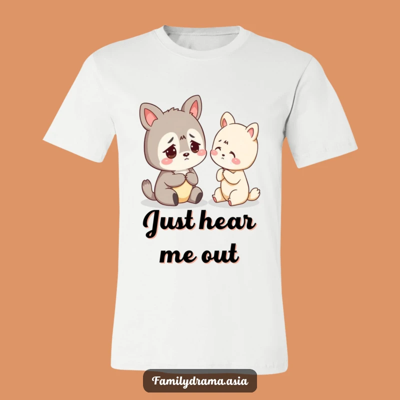 Funny Comfort Tee: Worried Animal Receives Gentle Advice Shirt